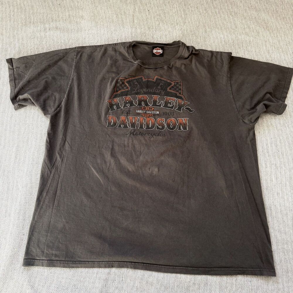 Harley Davidson T Shirt 3XL House of Thunder Morgan Hill CA Fade Biker Tee